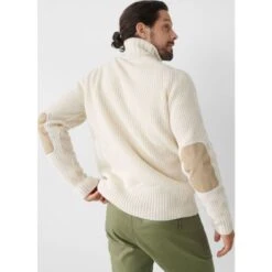FJÄLLRÄVEN Men's Övik Roller Neck Sweater -FJÄLLRÄVEN fjallraven men s ovik roller neck sweater chalk white 4