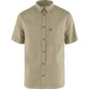 FJÄLLRÄVEN Men's Övik Travel Shirt Ss -FJÄLLRÄVEN fjallraven men s ovik travel shirt ss sand stone