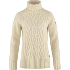 FJÄLLRÄVEN Women's Övik Cable Knit Roller Neck