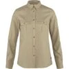 FJÄLLRÄVEN Women's Övik Travel Shirt Long Sleeve -FJÄLLRÄVEN fjallraven women s ovik travel shirt long sleeve sand stone